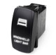 Kawasaki Mule / Ridge / Teryx LED Rocker Switch w/ White LED Radiance Windshield Light Bar by Race Sport Lighting